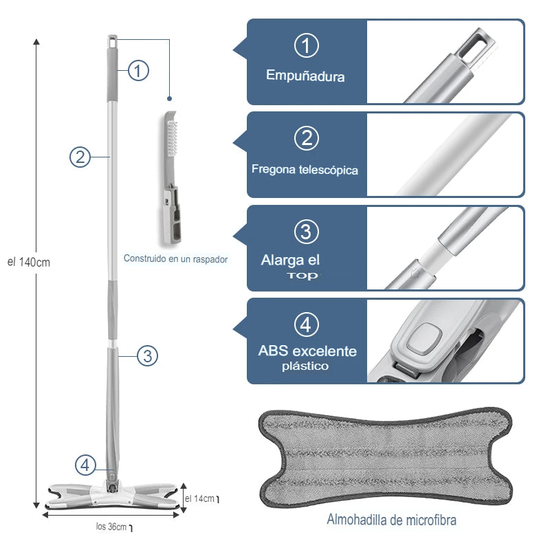 X Flat Mop: El Súper suape limpia todo.
