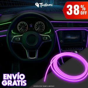 🌟 Cinta LED Neón para Carro - 3 Metros de Estilo y Brillo 🌟