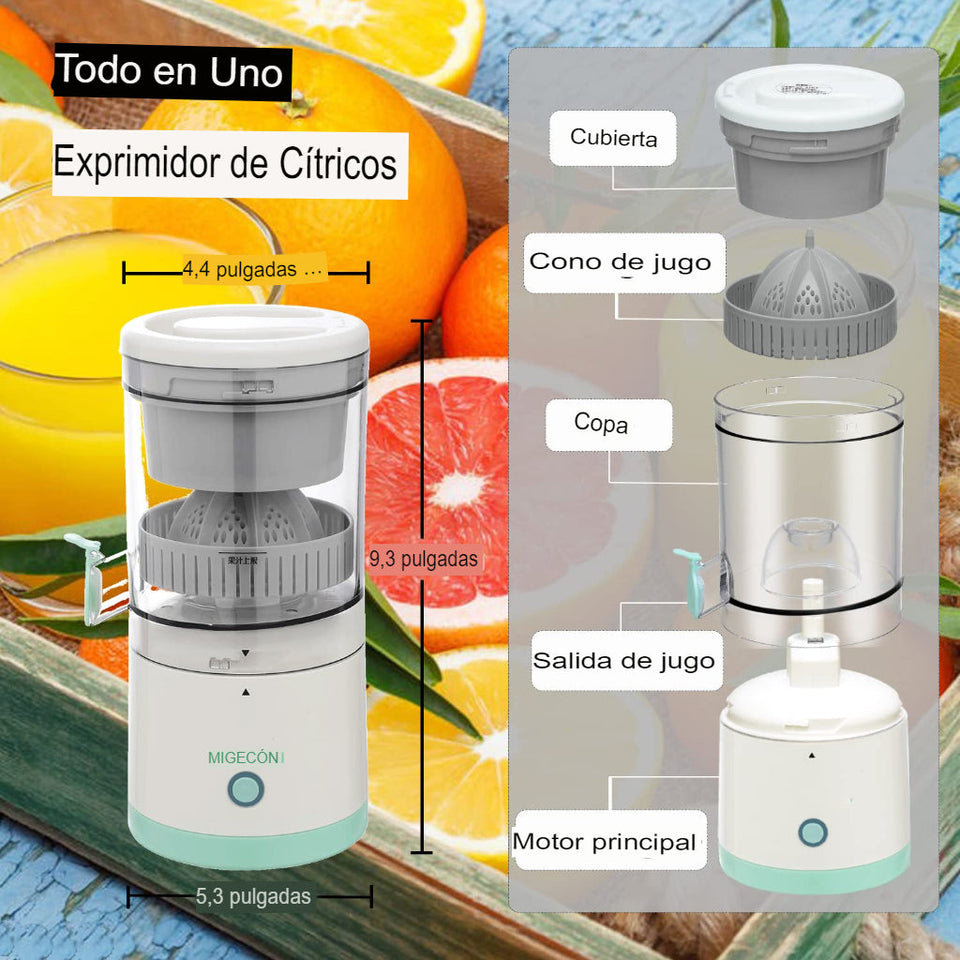 "Jugo sin límites: Exprime la frescura con nuestro exprimidor recargable"