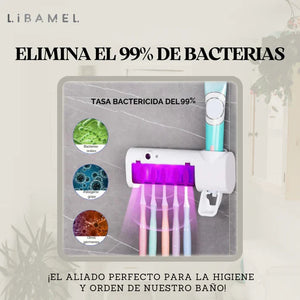 Esterilizador de cepillos uv pro+dispensador de pasta