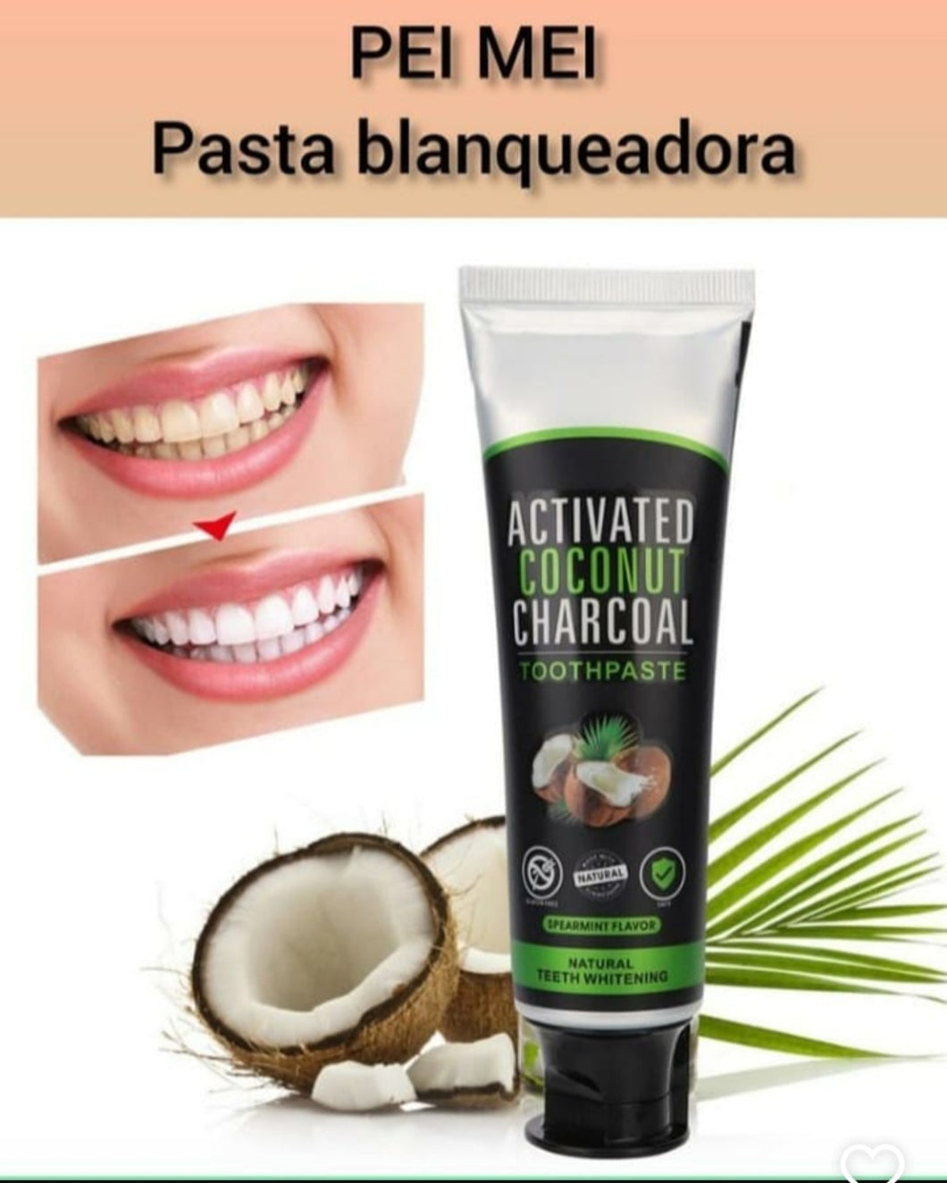 Pasta de Dientes Blanqueadora de Coco: Sonrisa Natural y Fresca 🌿🦷✨
