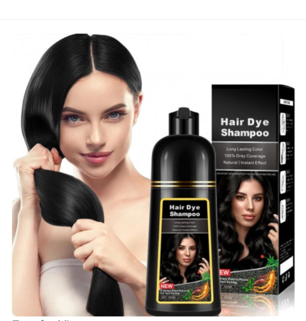 🖤🤎 ¡Champú Tinte 3 en 1 Negro y Marrón para Cubrir Canas! ✨✨
