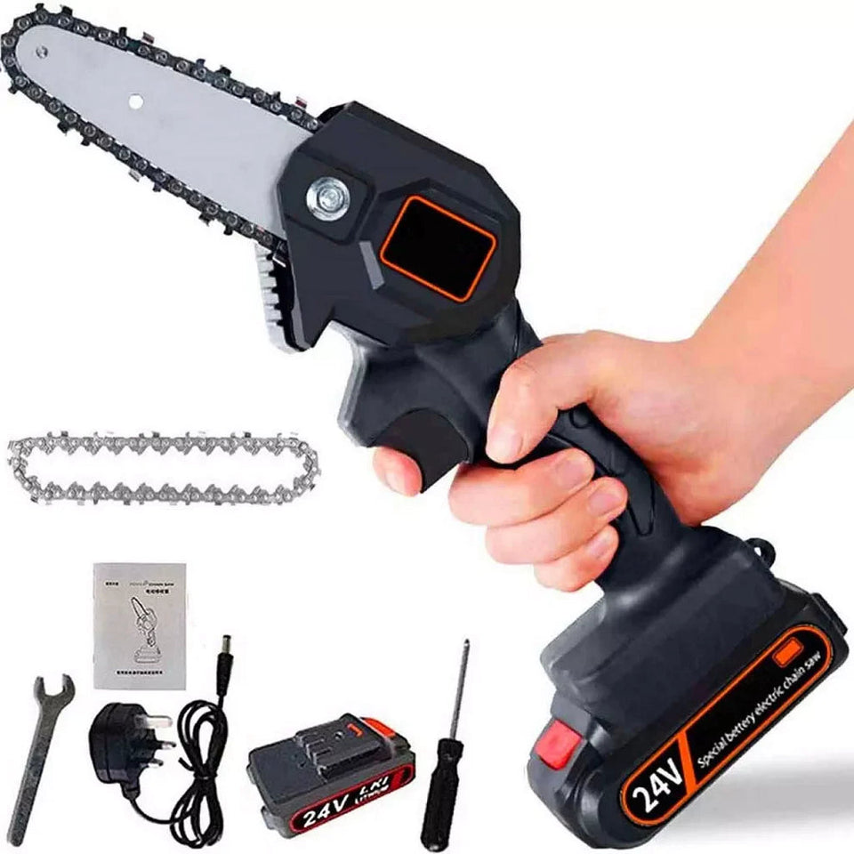 🔌🌲 ¡Descubre la Potencia de la MINI MOTOSIERRA ELÉCTRICA™! 🪓✨